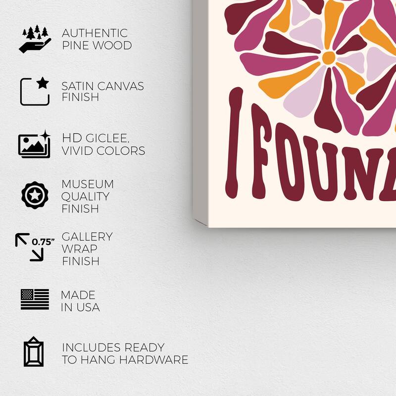 Wynwood Studio Canvas Typography and Quotes So Glad I Found You Purple and Wall Art Canvas Print