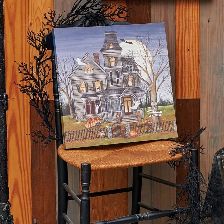 Haunted House Light-Up LED Wall Art