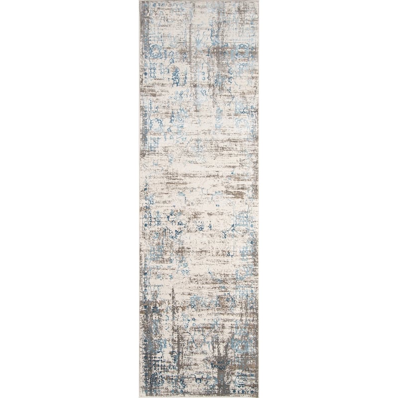 Momeni Juliet Traditional Distressed Design Area Rug - 2' 3" x 7' 6" - Blue