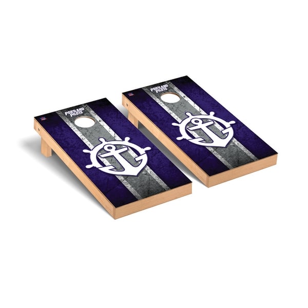 slide 2 of 5, University Of Portland Pilots Cornhole Board Set - Vintage Wooden