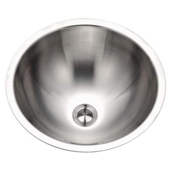 Houzer Opus 16-3/4" 18-Gauge Stainless Steel Drop In Bathroom Sink - Stainless Steel