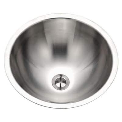 Houzer Opus 16-3/4" 18-Gauge Stainless Steel Drop In Bathroom Sink