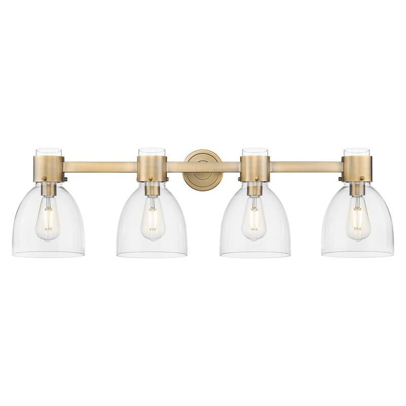 Innovations Lighting 464-4W-G464D-7CL Lawton Bell 4 Light 34" Wide - Brushed Brass