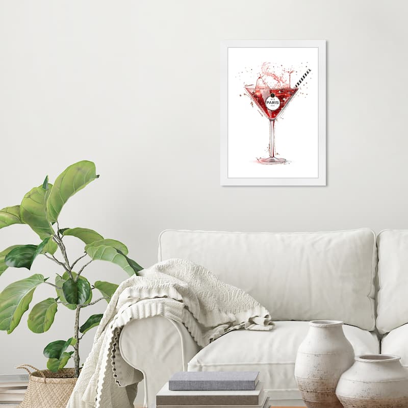 Wynwood Studio Prints Drinks and Spirits A Parisian Toast White and Glam Wall Art Canvas Print - White