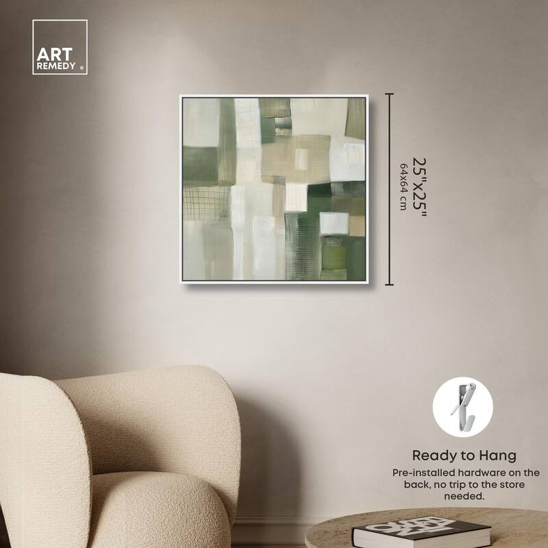 Pale Jade Green II Canvas by Art Remedy
