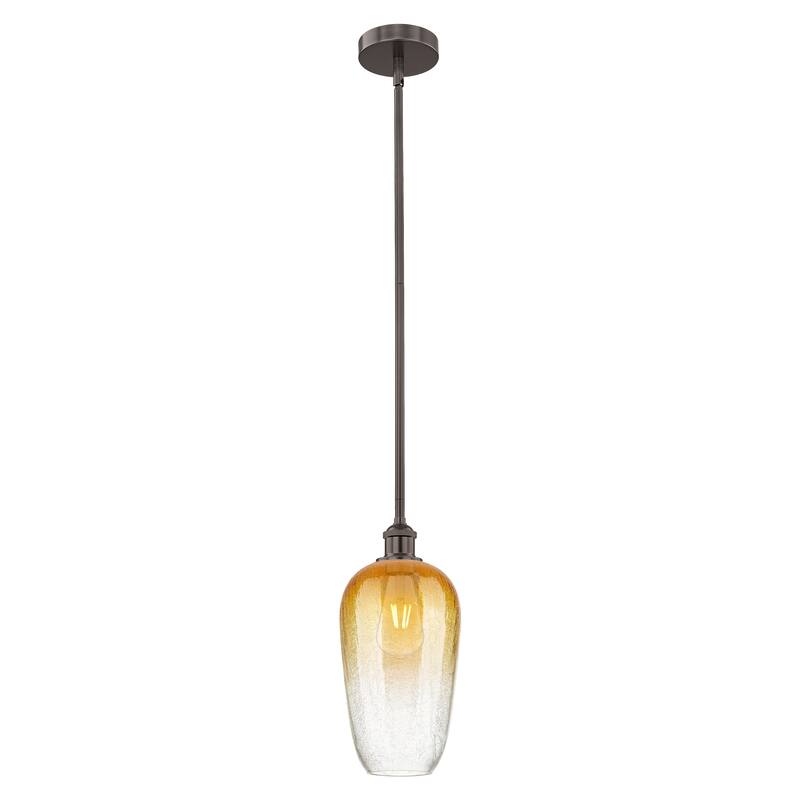 Innovations Lighting Endless Possibilities Edison - Brookhaven Flute - 1 Light 7" Stem Hung Mini Pendant - Oil Rubbed Bronze/Amber