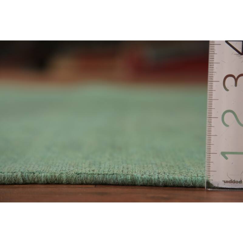 Green Gabbeh Modern Area Rug Handmade Wool Carpet - 4'10" x 6'7"