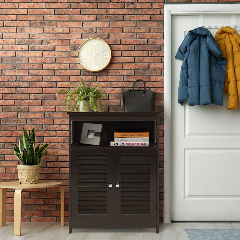 Bathroom Floor Cabinet Wooden Freestanding Storage Cabinet