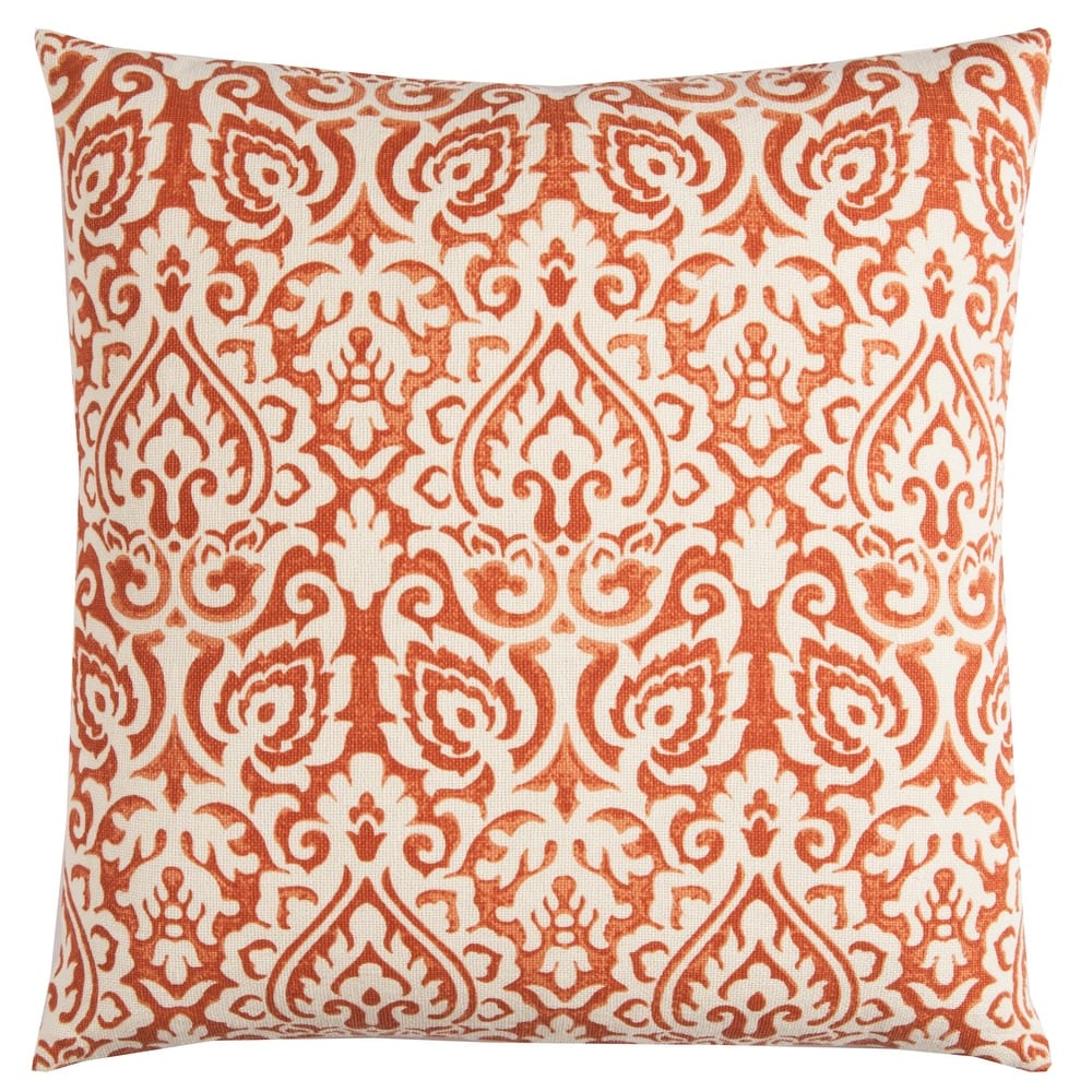 Rizzy Home Cotton Damask Throw Pillow, 22x22