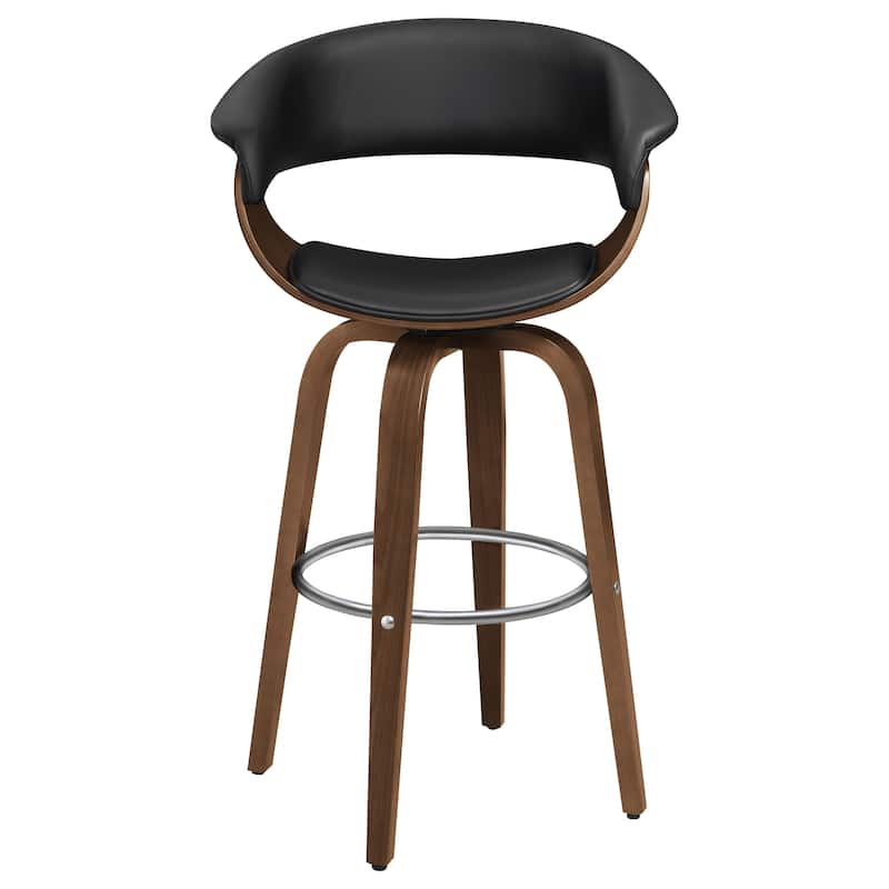 Zion Upholstered Swivel Bar Stool Walnut