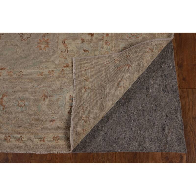 Floral Vegetable Dye Oushak Turkish Large Rug Hand-Knotted Wool Carpet - 10'3"x 13'9"