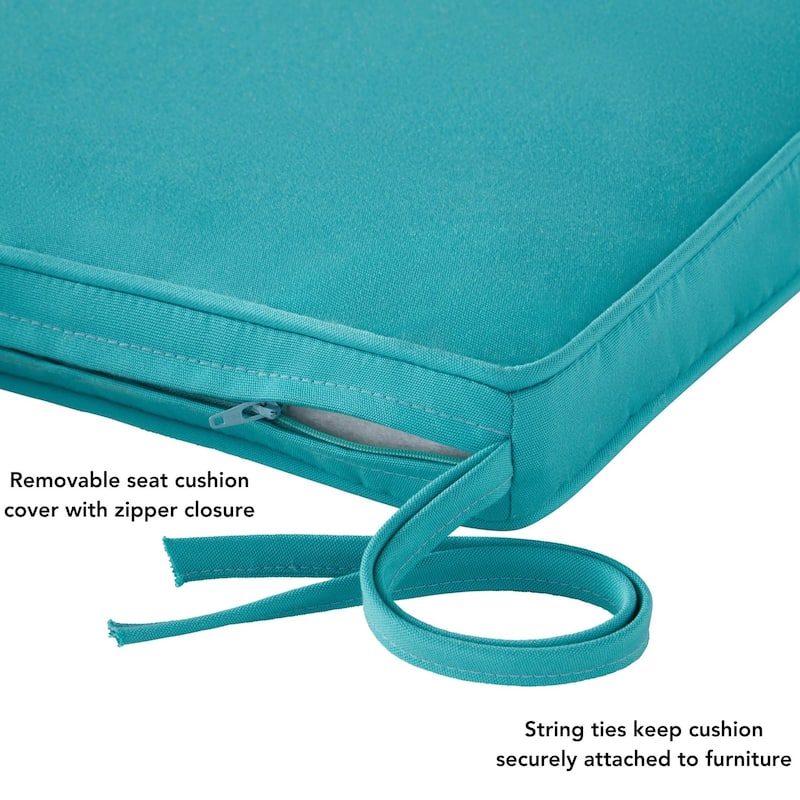 Sunbrella Indoor/ Outdoor 17-inch Square Corded Chair Pad (Set of 2)