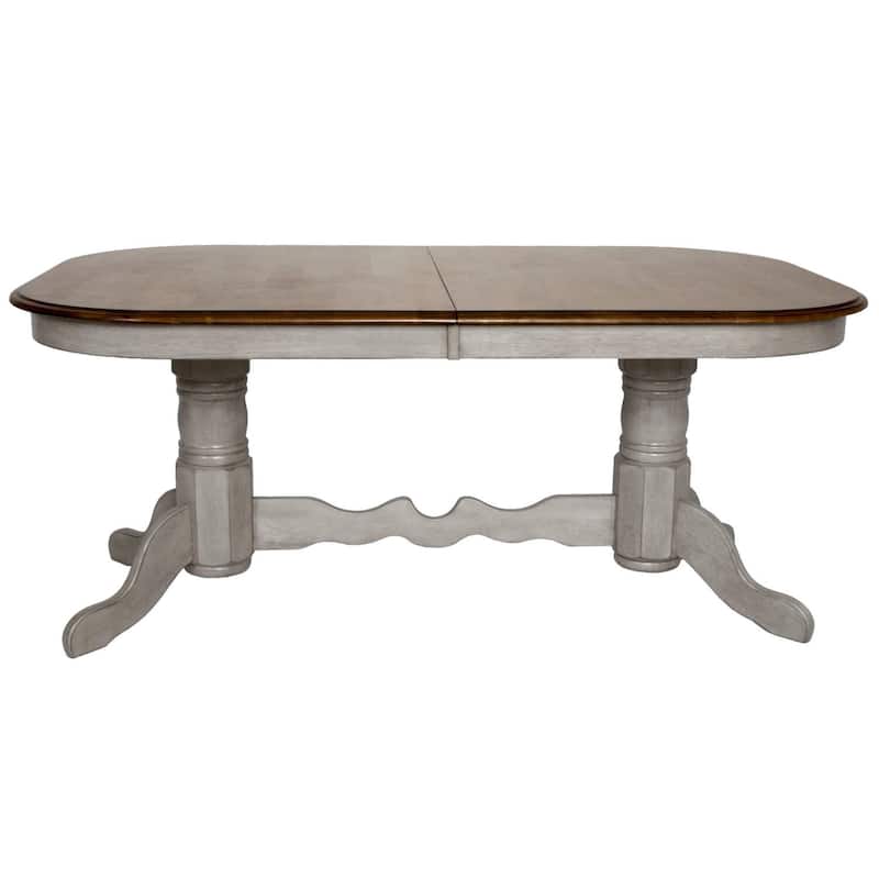 Extendable Dining Table 96 Inch Oval Double Pedestal Table Seats 10 Rustic Wood Dining Room Table