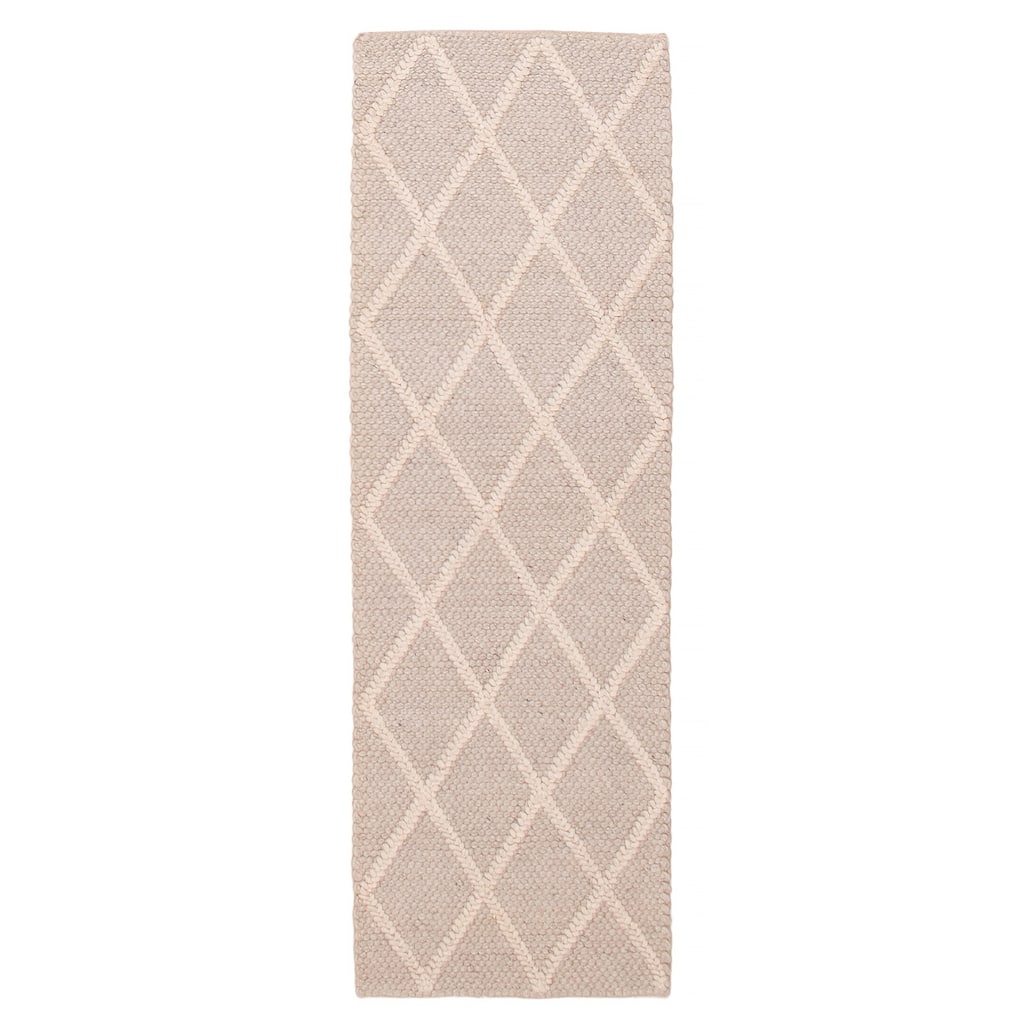 ECARPETGALLERY Braid weave Sienna Grey Wool Rug - 2'3 x 6'10