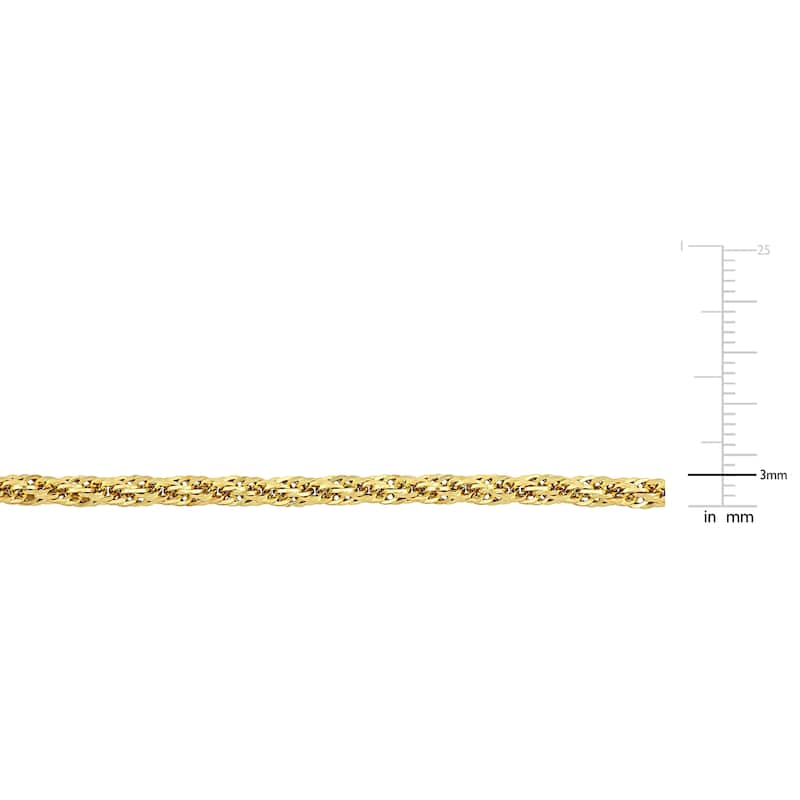 Miadora 3mm Infinity Rope Chain Necklace in 14k Yellow Gold-20 in