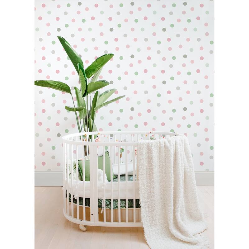 Chesapeake Jubilee Pink Dots Wallpaper - 20.9 x 396 x 0.025