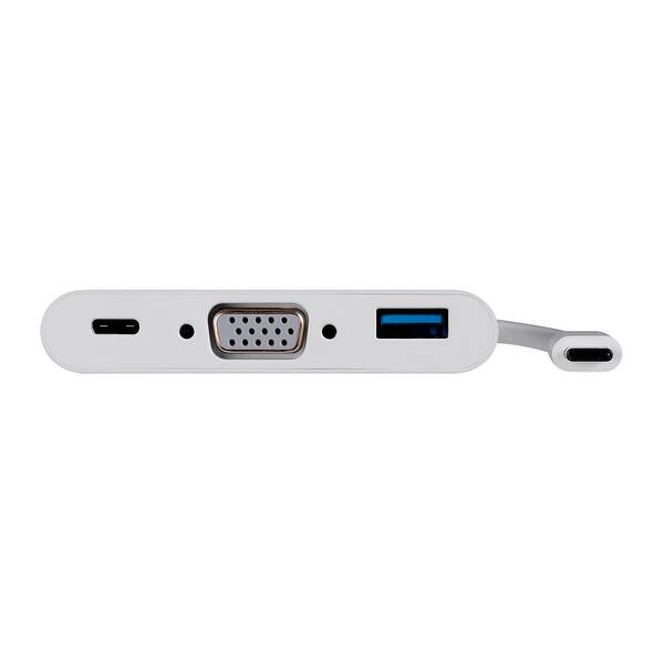 Shop Monoprice Usb C Vga Multiport Adapter White With Usb