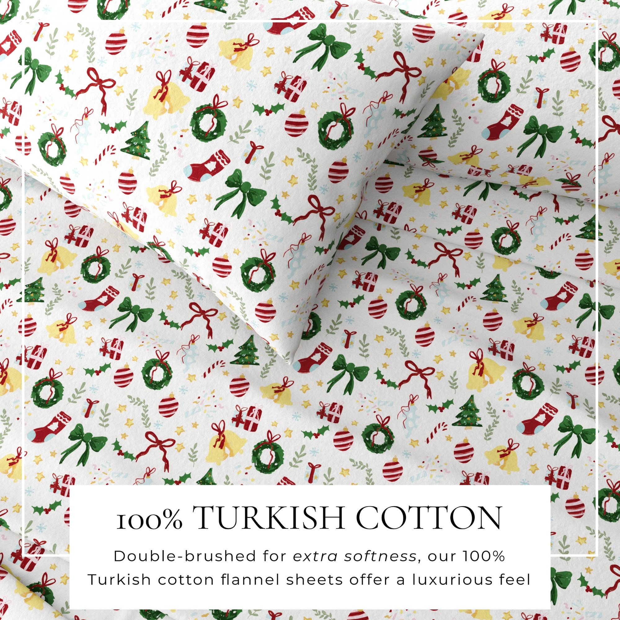 【処分価格】【セット】Naptime. ペイズリー柄 3点セット Linery & Co. Christmas Turkish Cotton Double-Brushed Flannel