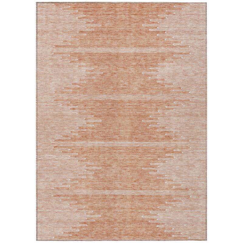 HomeRoots Abstract Transitional Rectangle Outdoor Rug
