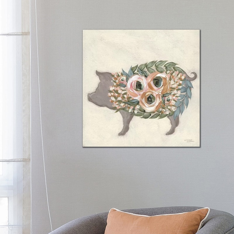 iCanvas "Alice The Pig" by Michele Norman Canvas Print - 26x26x1.5