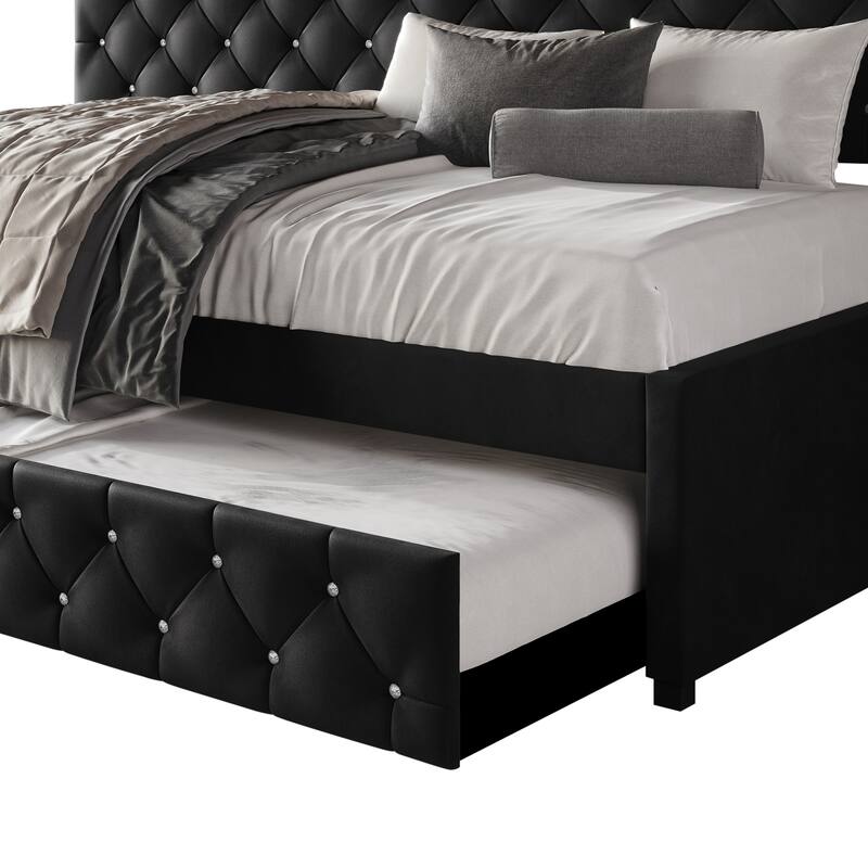 Clayfell Darcey Luxurious Velvet Upholstered Daybed