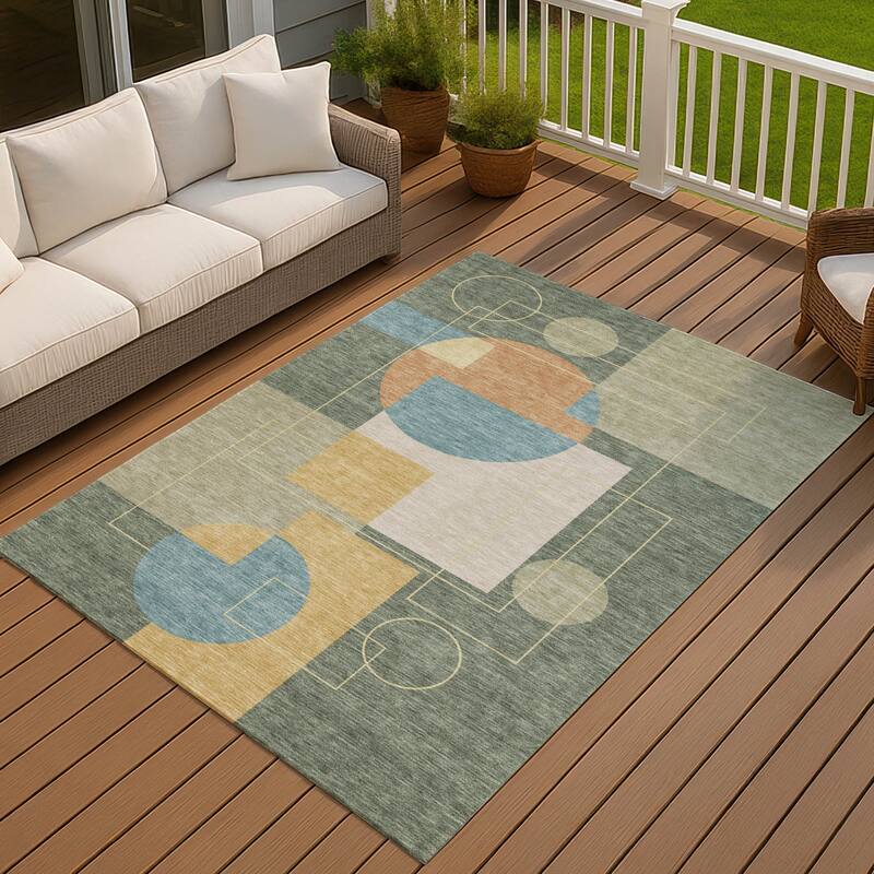 Machine Washable Indoor/ Outdoor Modern Filly Chantille Rug