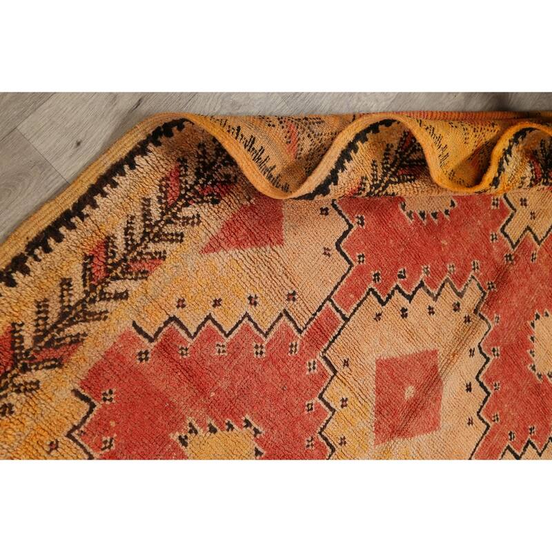 Stunning Tribal Moroccan Oriental Area Rug Wool Hand-knotted - 5'5" x 11'5"