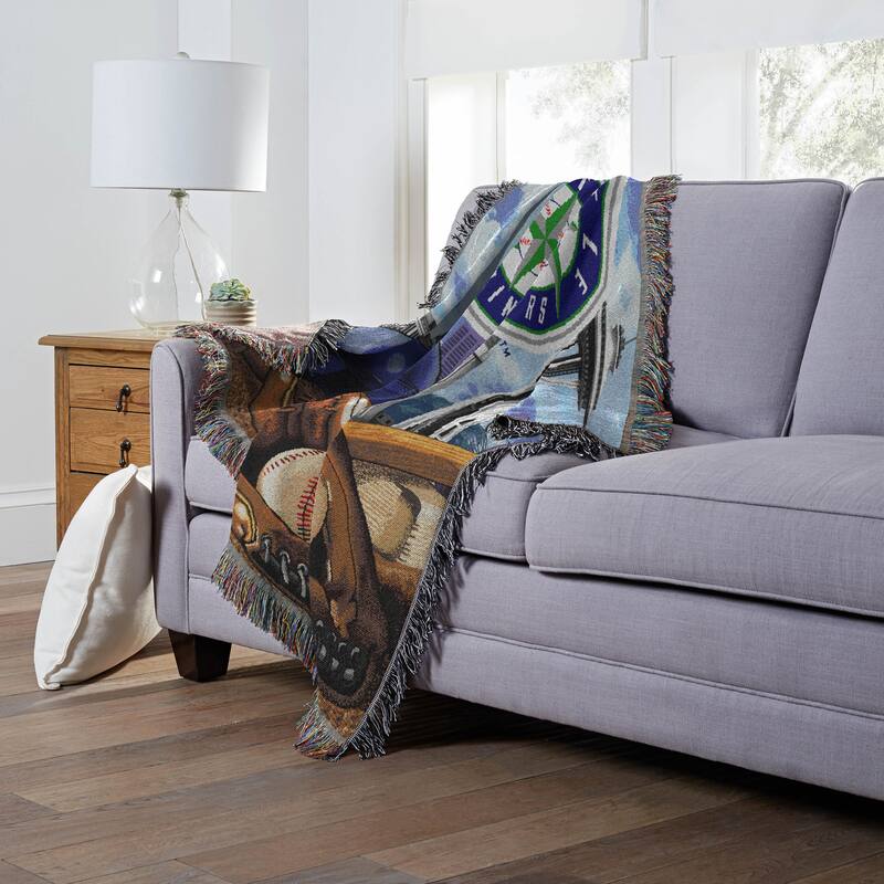MLB Woven Tapestry Throw Blanket