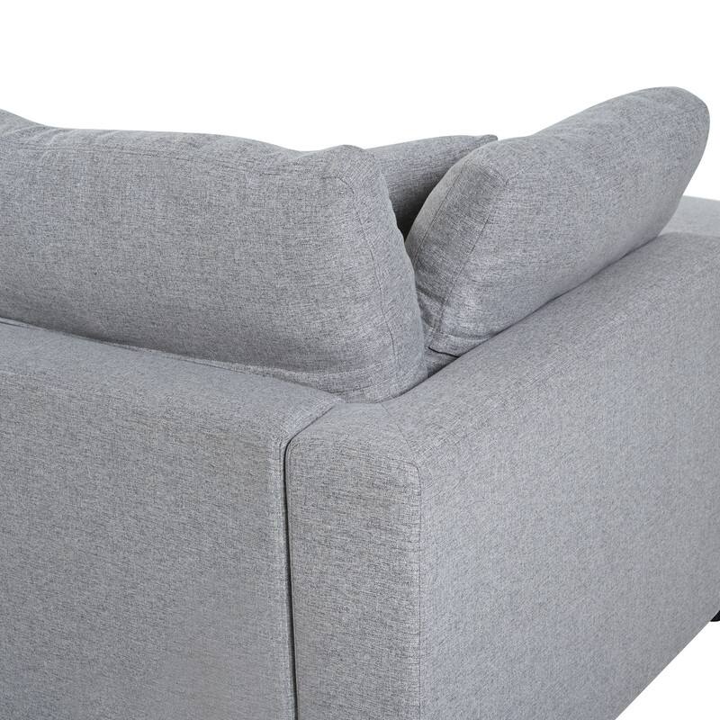 U-Shaped 6-Piece Sectional Sofa with Movable Ottomans Modular Design Soft Chenille Fabric for Versatile Seating