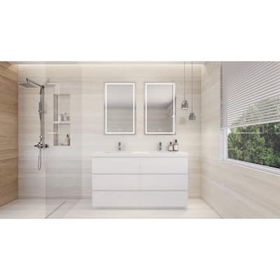Aron 60'' Freestanding Vanity with Double Reinforced Acrylic Sink