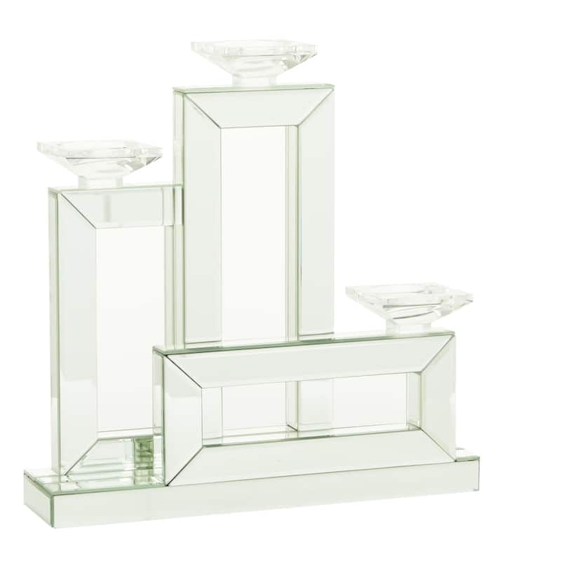 Wood Candelabra - Silver - Roche River Decor