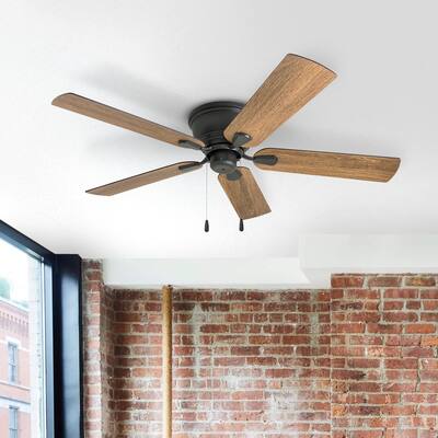 The Gray Barn Dalmeny 52-inch Coastal Indoor LED Ceiling Fan with Pull Chains 5 Reversible Blades - 52
