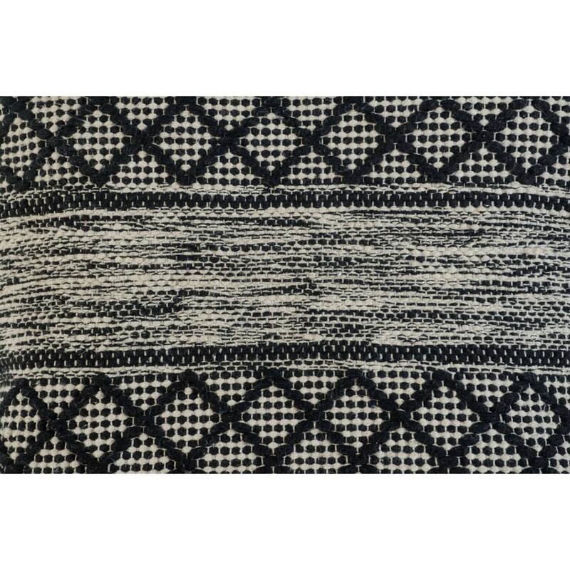 20" Gray and Black Farmhouse Geometric Diamond Square Throw Pillow