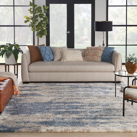 Nourison Luxurious Shag Abstract Glam Ultra Plush Pile Area Rug