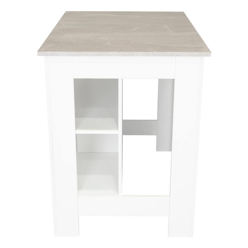 FM Furniture Brooklyn Kitchen Island with Open Storage