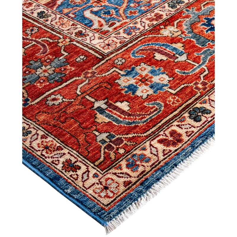 Serapi One-of-a-Kind Hand-Knotted Area Rug - Blue - 8' 0" x 9' 11"