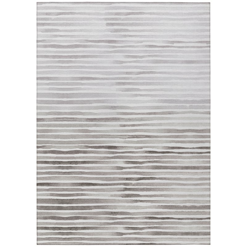 Indoor/ Outdoor Surfside Ombre Washable Rug New - Gray - 5' x 7'6"