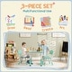 preview thumbnail 3 of 5, Kids Table and Chair Sets with Adjustable Table Height Perfect for Classroom, Nursery, or Daycare