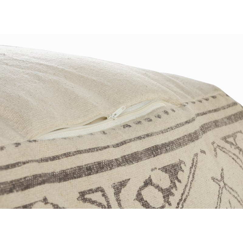 Sevita Handmade Geometric Rustic Farmhouse Pouf