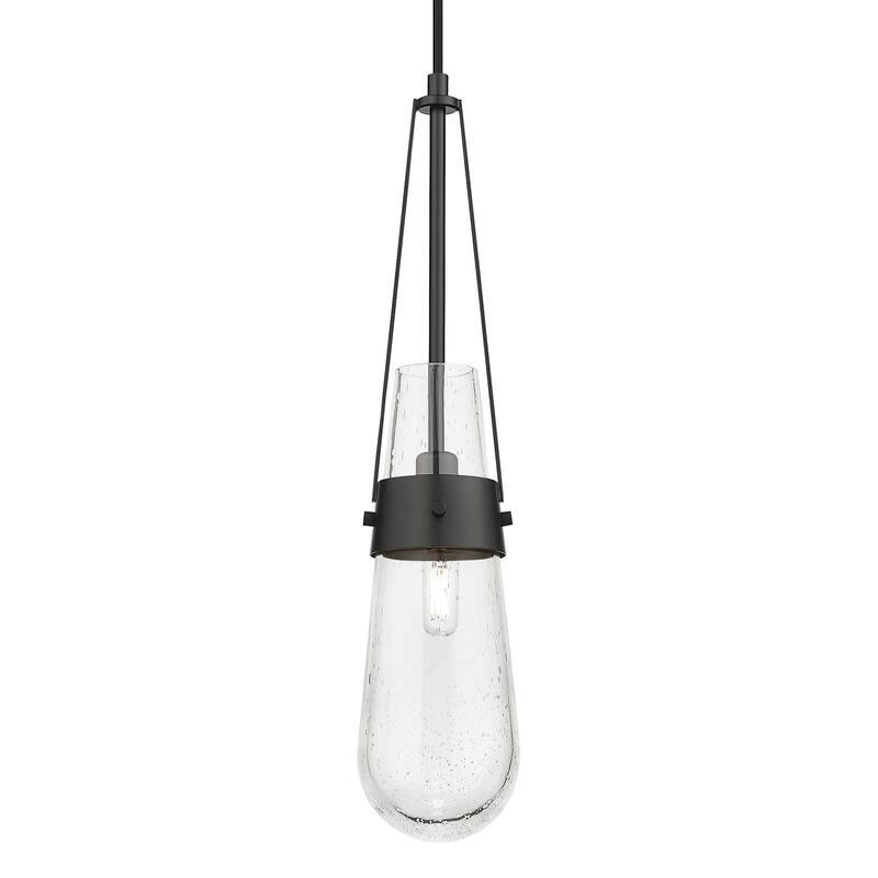 Innovations Lighting 452-1P-G452-4SDY Milan 4" Wide Mini Pendant with - Matte Black