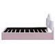 preview thumbnail 30 of 28, Twin Upholstered Platform Bed with LED Headboard, Pink Flannel Finish