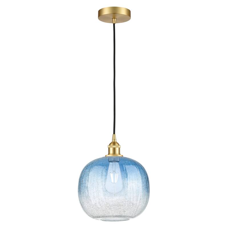 Innovations Lighting Endless Possibilities Edison - Brookhaven Sphere - 1 Light 11" Cord Hung Mini Pendant - Satin Gold/Sapphire Blue