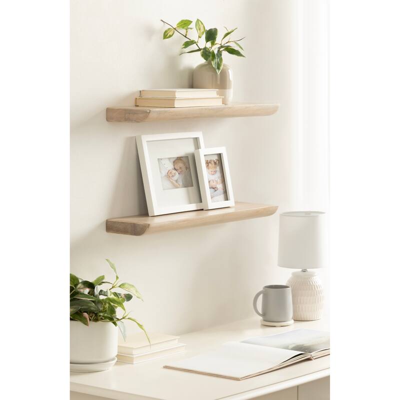 Kate and Laurel Burena Wood Floating Shelves
