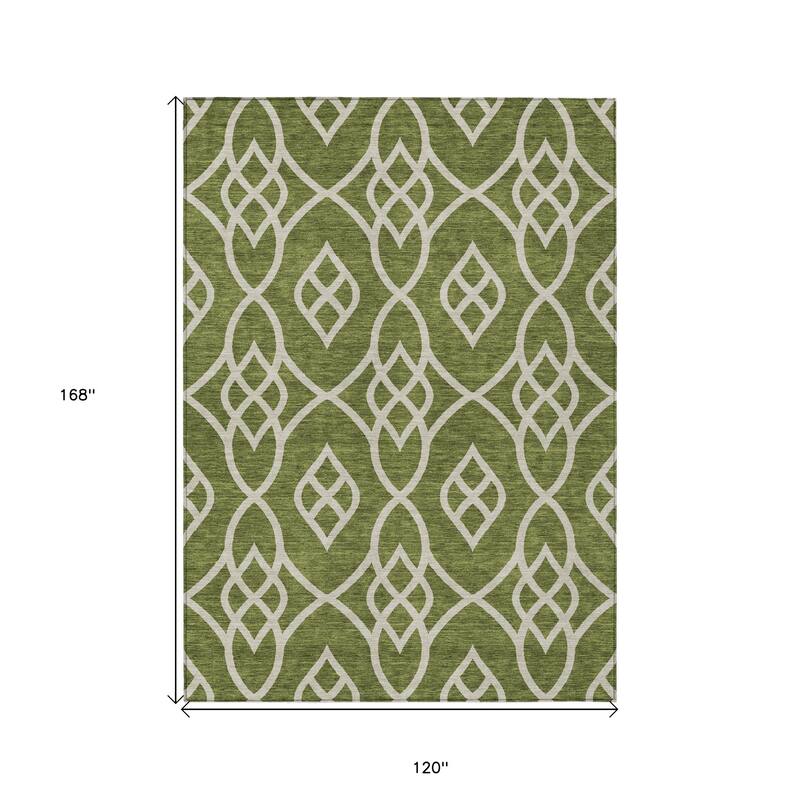 HomeRoots Trellis Transitional Rectangle Outdoor Rug