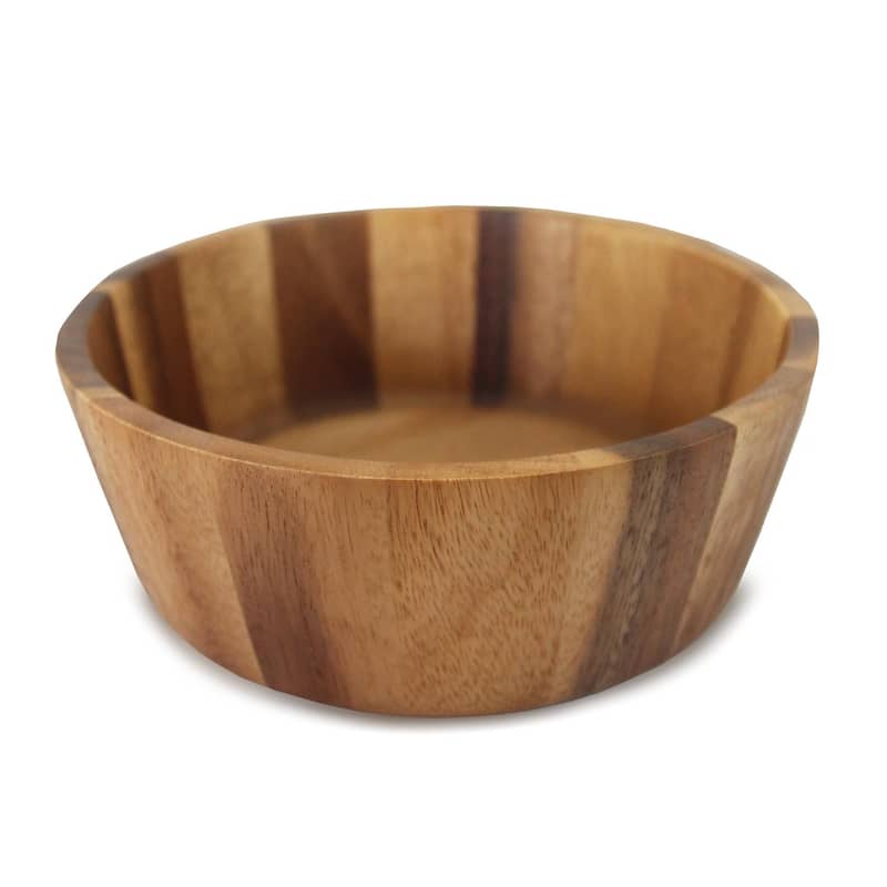 Red Vanilla Acacia Wood Salad Bowl