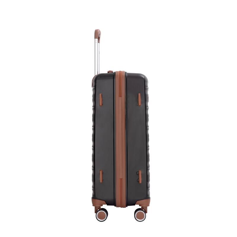 5-Piece Set (20"24"28 +a travel bag and a toiletry bag) ,PP Hardshell Carry on Luggage Set