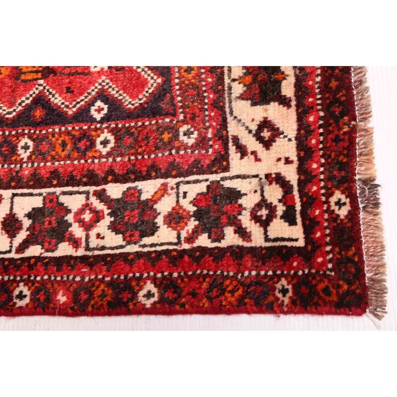 ECARPETGALLERY Hand-knotted Melis Vintage Red Wool Rug - 6'4 x 9'6