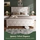 preview thumbnail 33 of 48, Hansabenne Solid Wood Bed Frame Queen and King Platform Bed Frame with Headboard White and Gray