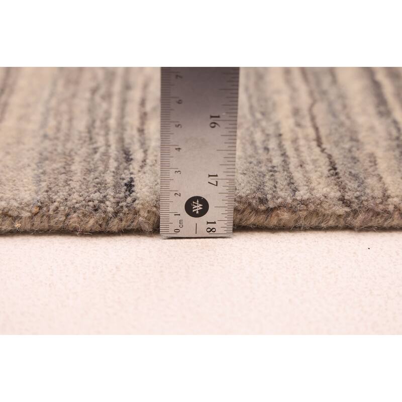 ECARPETGALLERY Hand Loomed Kashkuli Gabbeh Grey Wool Rug - 8'1 x 9'11