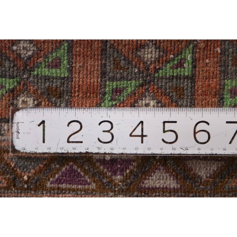 Hand Knotted Oriental 100% Wool Carpet Transitional Medallion Purples Anatolian Area Rug - 2' 10'' X 1' 6''